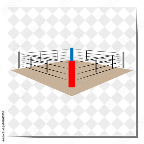 Icon, illustration of a boxing ring in a minimalist style.