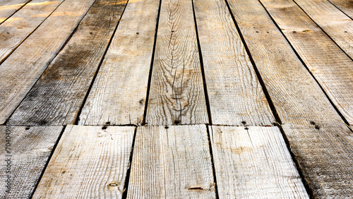 Boardwalk with natural wood texture