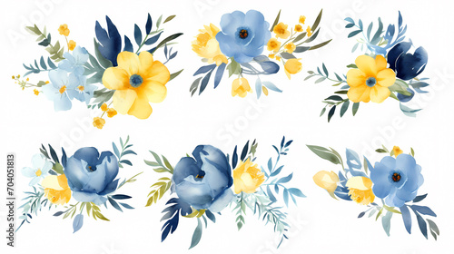 Floral frame with watercolor flowers  decorative flower background pattern  watercolor floral border background