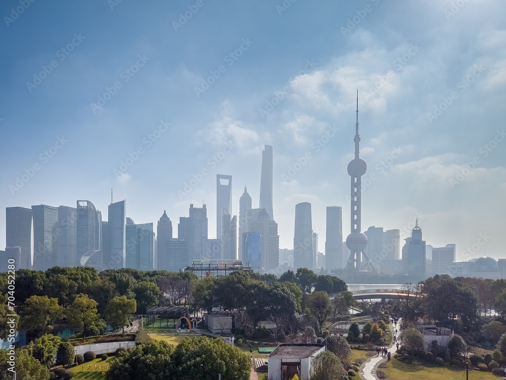 Fototapeta premium city skyline at sunset