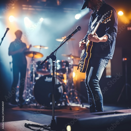 Rock Band Performing Live on Stage