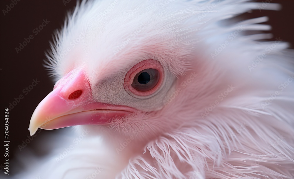 Albino Peafowl Closeup