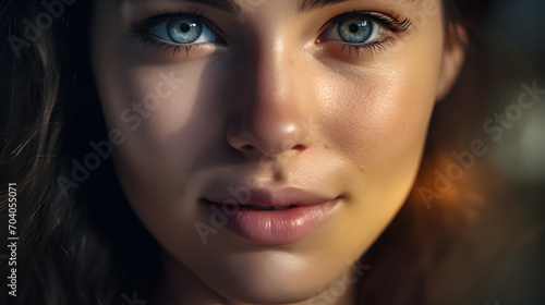 Wallpaper Mural Elegance in Focus Close-Up Beautiful Woman's Skincare Glow Torontodigital.ca