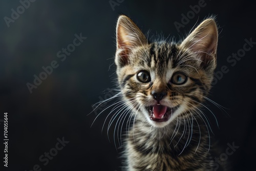 potrait of cat playfull with blurred background