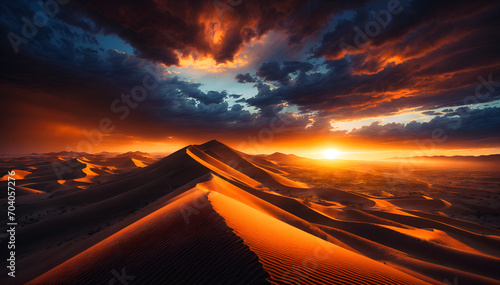 Twilight in the Vast Desert