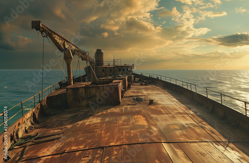 On Deck of an Abandoned Ship 