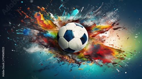Sports Olympic games background, splash art soccer © Kùmo