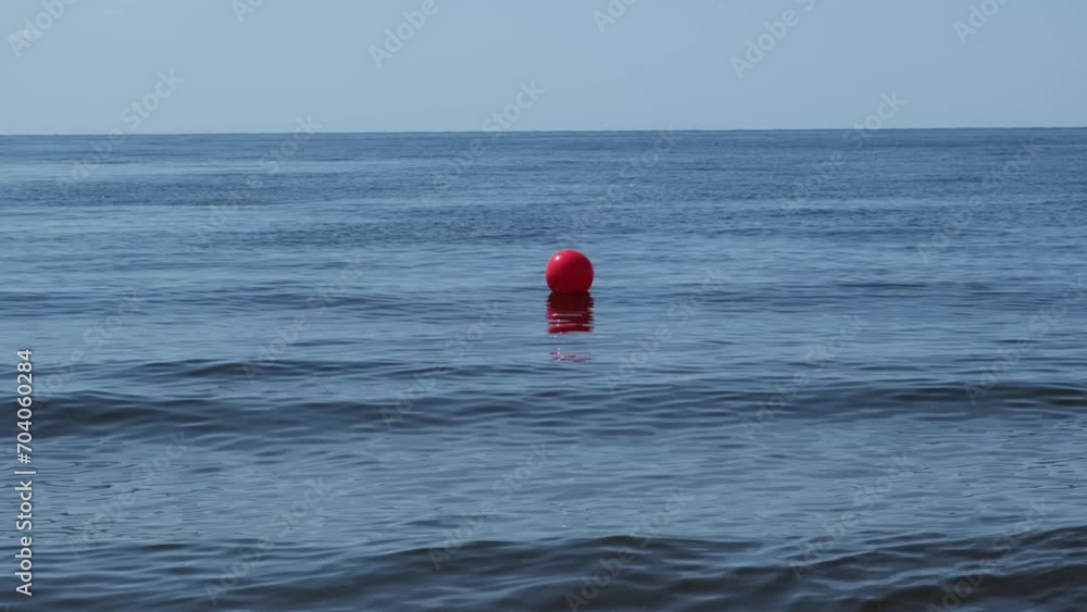 red buoy on the water, Gulf of Finland red buoy on the water, Gulf of Finland