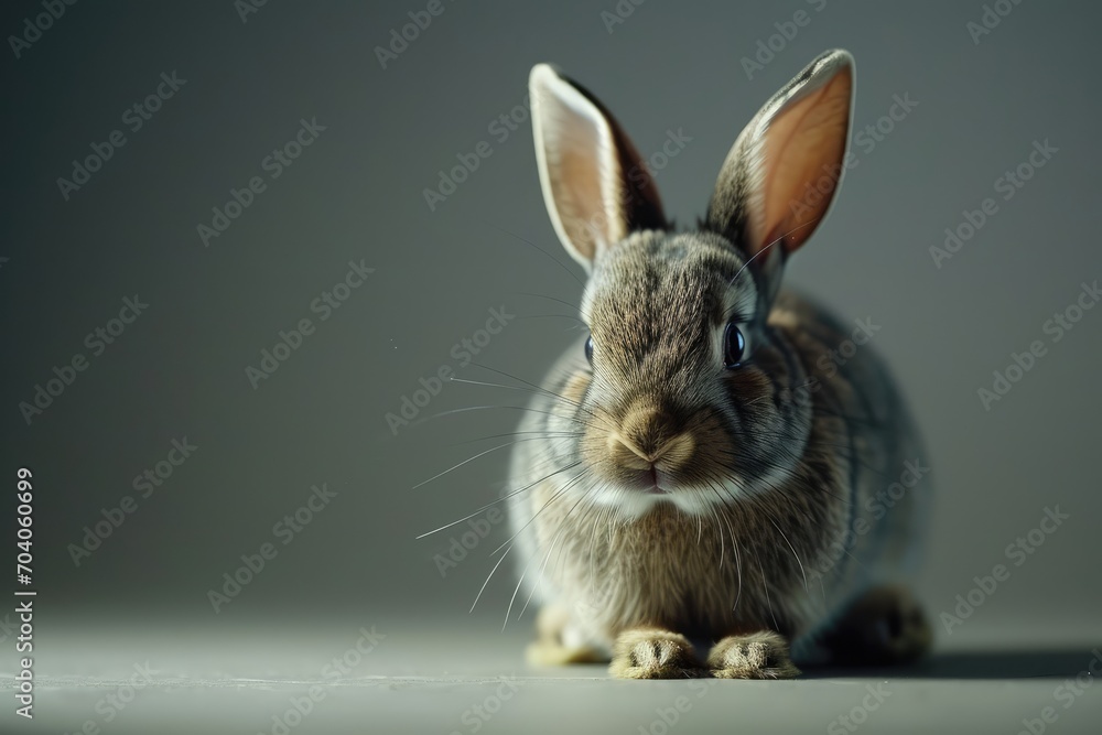 Obraz premium portrait of an animal, playfull rabbit on portait