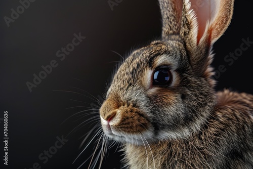 portrait of an animal, playfull rabbit on portait © Jiwa_Visual