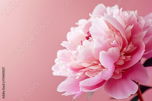  Blooming Elegance  Peony Blossom on a Soft Pink Canvas. Perfect for Women s or Mother s Day 