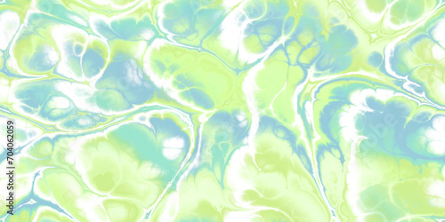 Wallpaper Mural marbled seamless tile artwork blending green to blue plus white Torontodigital.ca