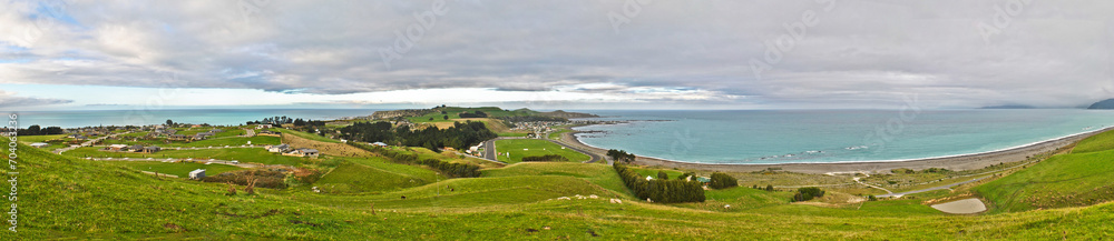 Kaikoura New Zealand peninsula race course panorama