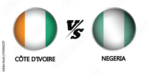 ivoey coast vs negeria vector 