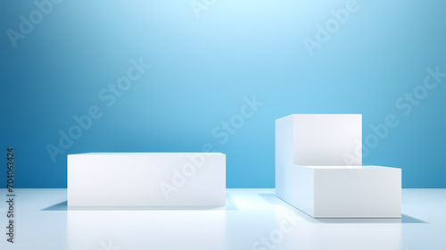 Simple product booth, podium, stage, product commercial photography background, cosmetics booth, 3D rendering