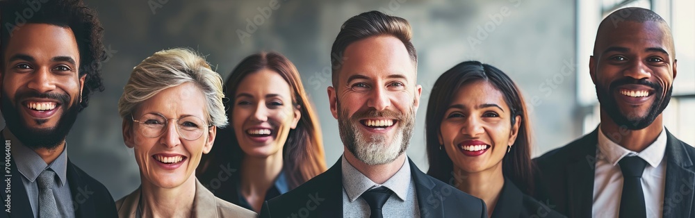 A team of business people smiling A team of business people smiling