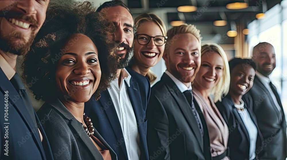 A team of business people smiling A team of business people smiling