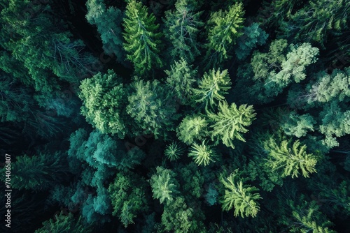 Aerial picture of a woodland