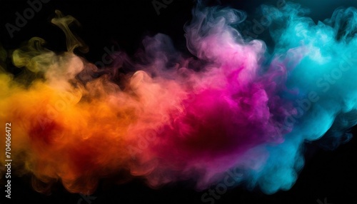 vibrant colorful smoke on black background wallpaper