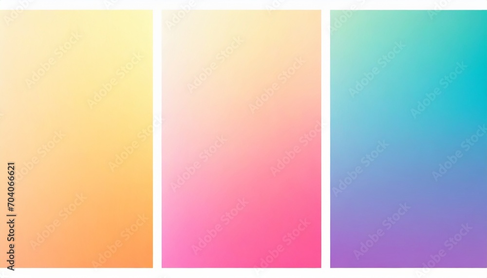 colorful bright and soft gradient background template set vertical colour gradation backdrop design copy space for summer poster banner brochure cover booklet or magazine