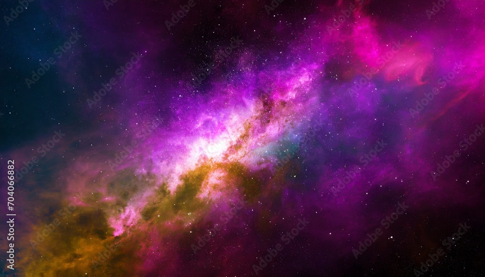 colorful space galaxy cloud nebula stary night cosmos universe science astronomy supernova background wallpaper generative a
