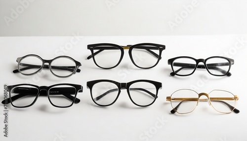 different glasses isolated on or white background generative ai