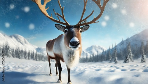 reindeer in winter