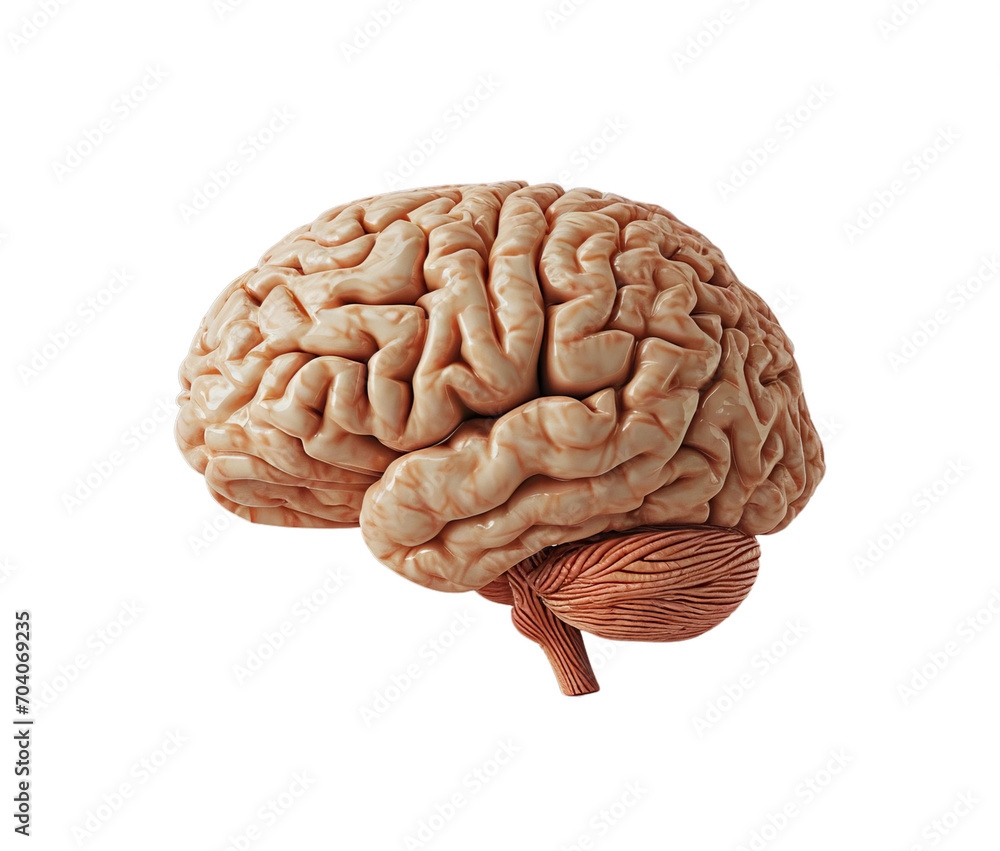 Model of a Human Brain on a White Background Model of a Human Brain on a White Background