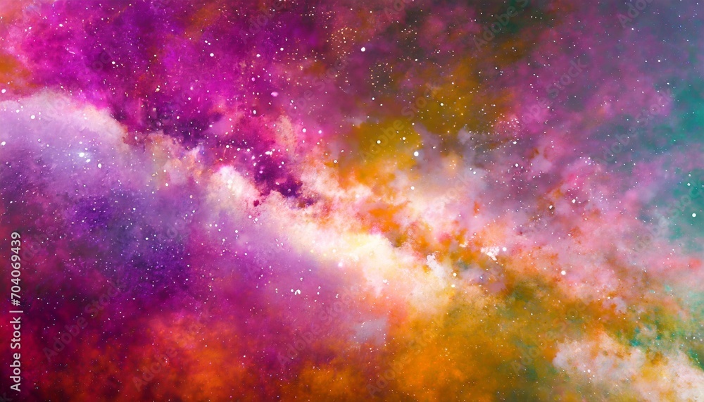 colorful space galaxy cloud nebula stary night cosmos universe science astronomy supernova background wallpaper generative al
