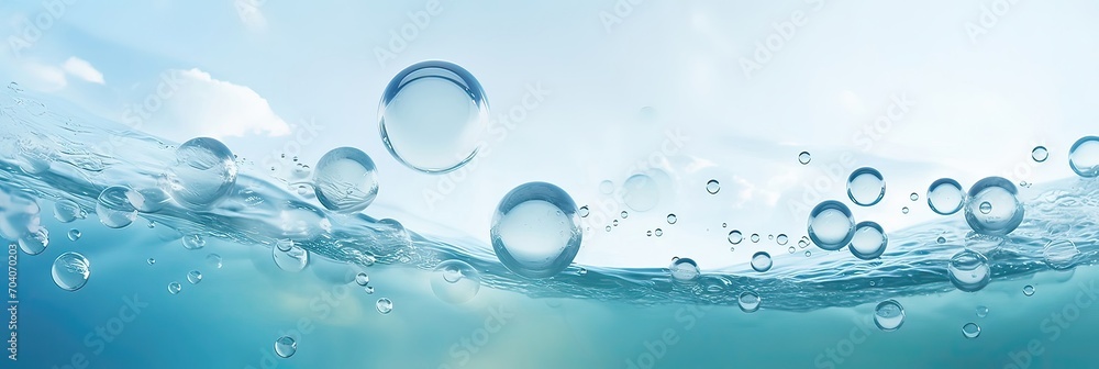 Splash of water wave, blue. Abstract banner background water waves. Abstract nature concept banner for beauty spa, drinking water advertising. Use for abstract, wallpaper, poster. Copy Space. Splash of water wave, blue. Abstract banner background water waves. Abstract nature concept banner for beauty spa, drinking water advertising. Use for abstract, wallpaper, poster. Copy Space.