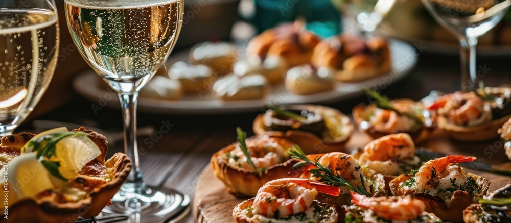 Delightful treats like champagne, tartlets, and seafood salads, conveniently delivered in a box for festivities, gatherings, or family meals. Catering with scrumptious snacks. Delightful treats like champagne, tartlets, and seafood salads, conveniently delivered in a box for festivities, gatherings, or family meals. Catering with scrumptious snacks.