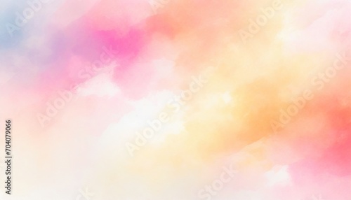 purple magenta pink peach coral orange yellow beige white abstract watercolor art background light pastel pale soft design template mother s day valentine birthday romantic sky colorful clouds