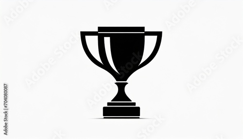 trophy cup icon silhouette vector illustration