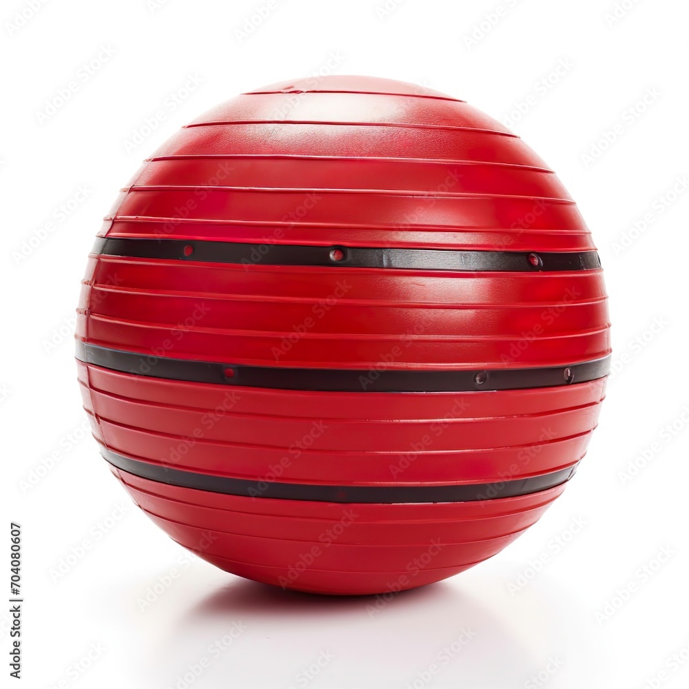 Gym Red Fitness Stability Exercise Ball on a white background. Gym Red Fitness Stability Exercise Ball on a white background.