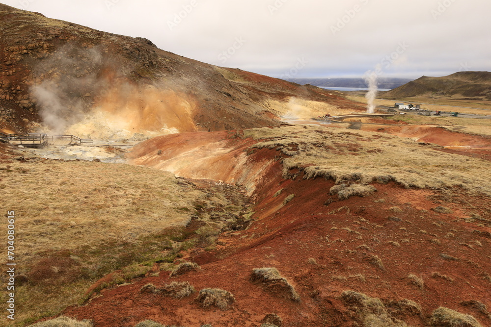 Reykjanesfólkvangur is a beautiful nature preserve in Iceland, filled with natural wonders, including geothermal pools, hot springs