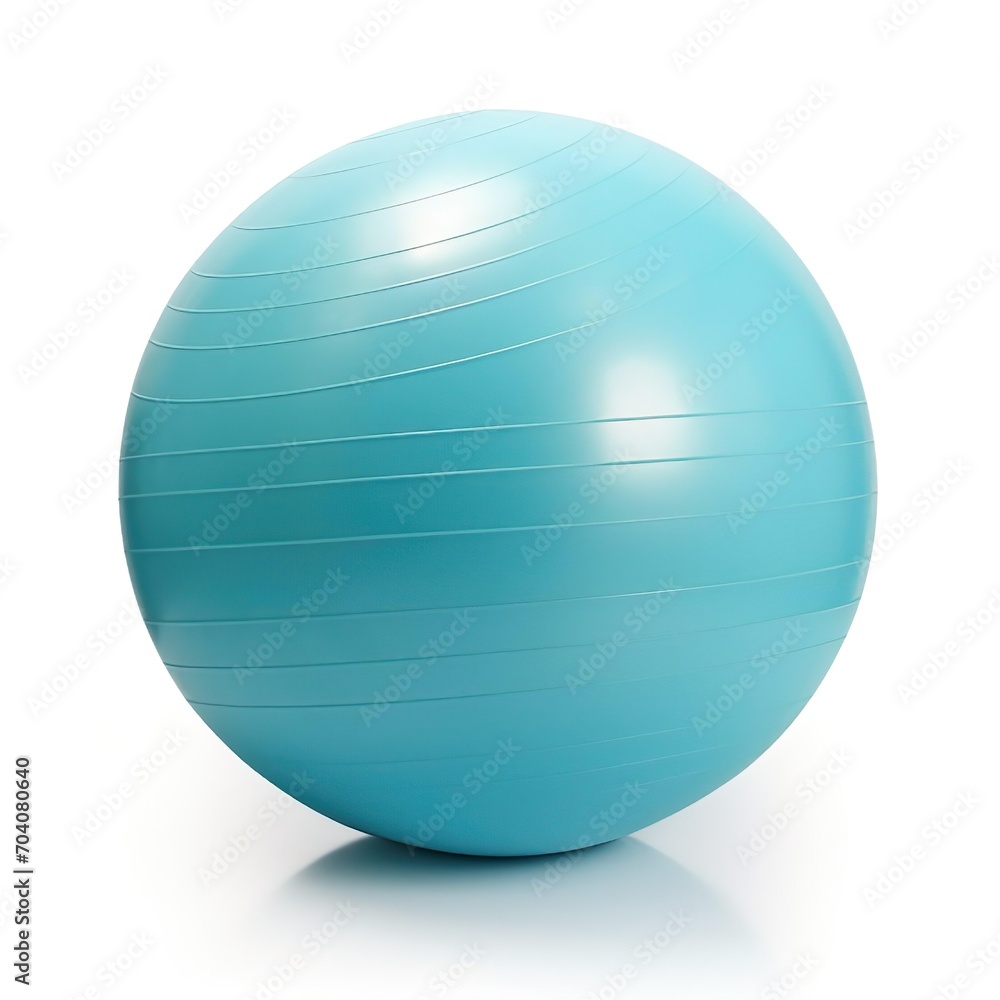 Blue gym Fitness stability ball on a white background. Blue gym Fitness stability ball on a white background.