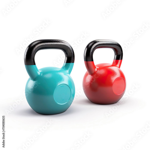 Gym Kettlebells on a white background.