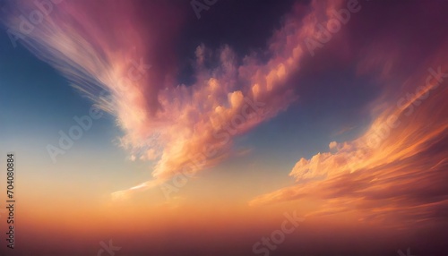 aesthetic cosmic dusk warm color gradient abstract cloudscape photo