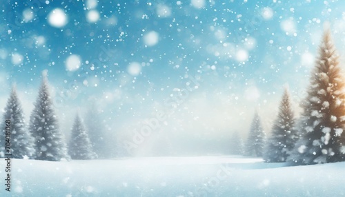 christmas background with snow generative ai © William