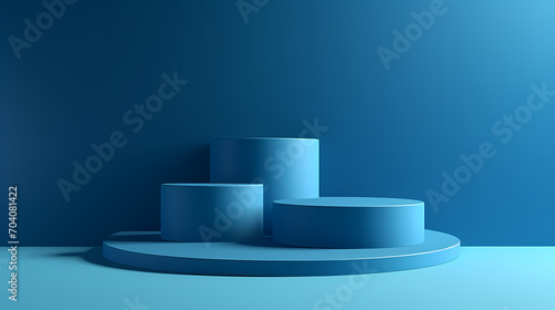 Simple product booth, podium, stage, product commercial photography background, cosmetics booth, 3D rendering