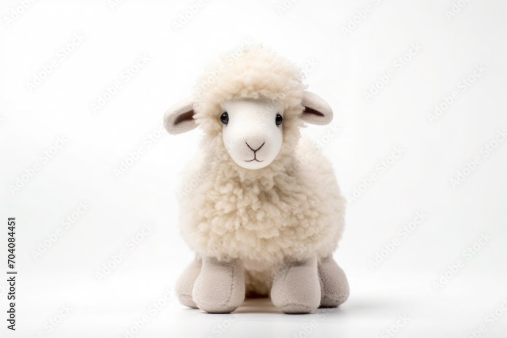 Soft Toy Sheep On White Background Soft Toy Sheep On White Background