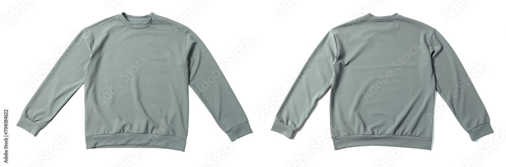 Fototapeta premium Soft sweater isolated on white, back and front