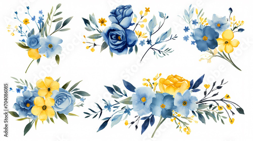 Floral frame with watercolor flowers  decorative flower background pattern  watercolor floral border background