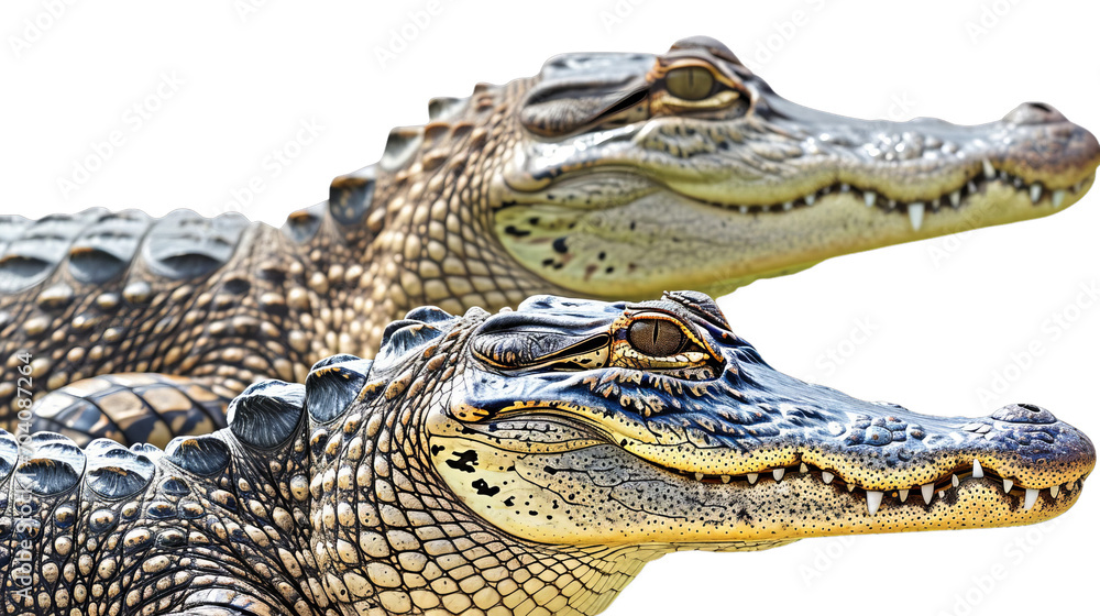 Fototapeta premium A Group of Alligators Sitting Together