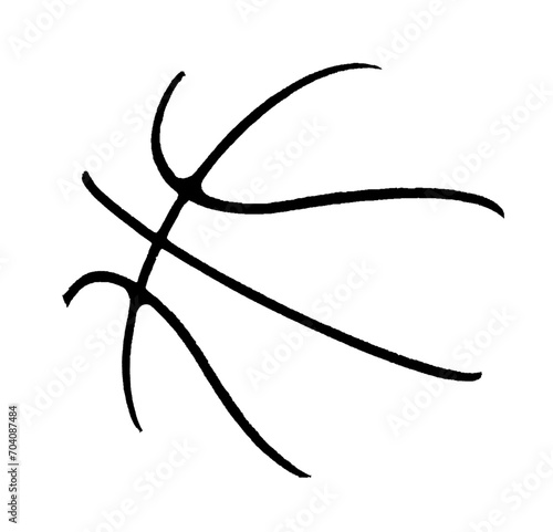basketball outline vector