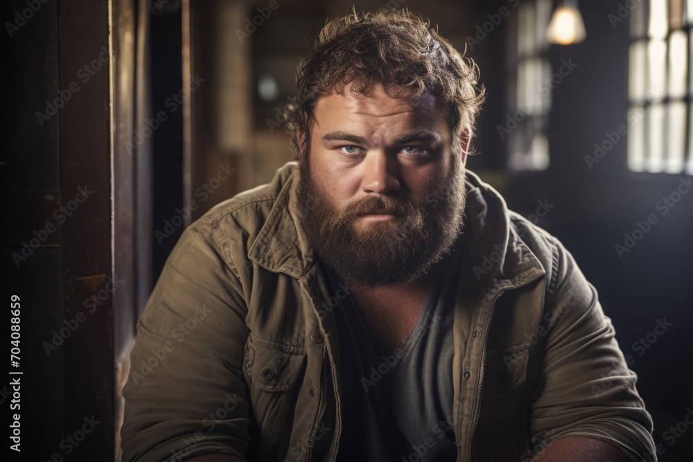 handsome thick obese man with a beard. rugged, portrait of a male fat person, brutal and powerful. handsome thick obese man with a beard. rugged, portrait of a male fat person, brutal and powerful.