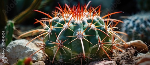 Stenocactus multicostatus, nicknamed Echinofossulocactus multicostatus - compact cactus with numerous slim, sharply angled ribs, tightly folded for a wrinkled appearance. photo