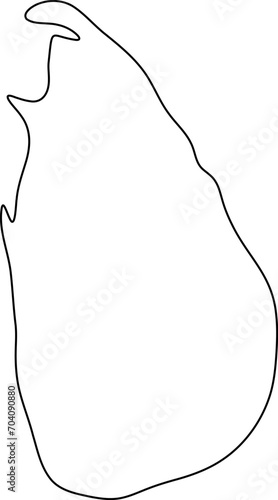 Map of Sri Lanka. Country map outline vector illustration