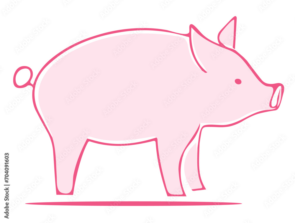 Fototapeta premium Pig illustration