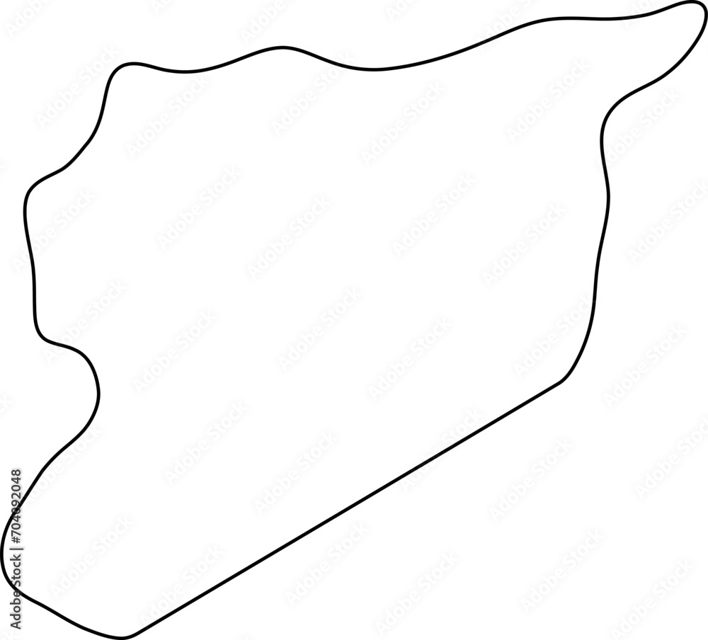 Map of Syria. Country map outline vector illustration Map of Syria. Country map outline vector illustration